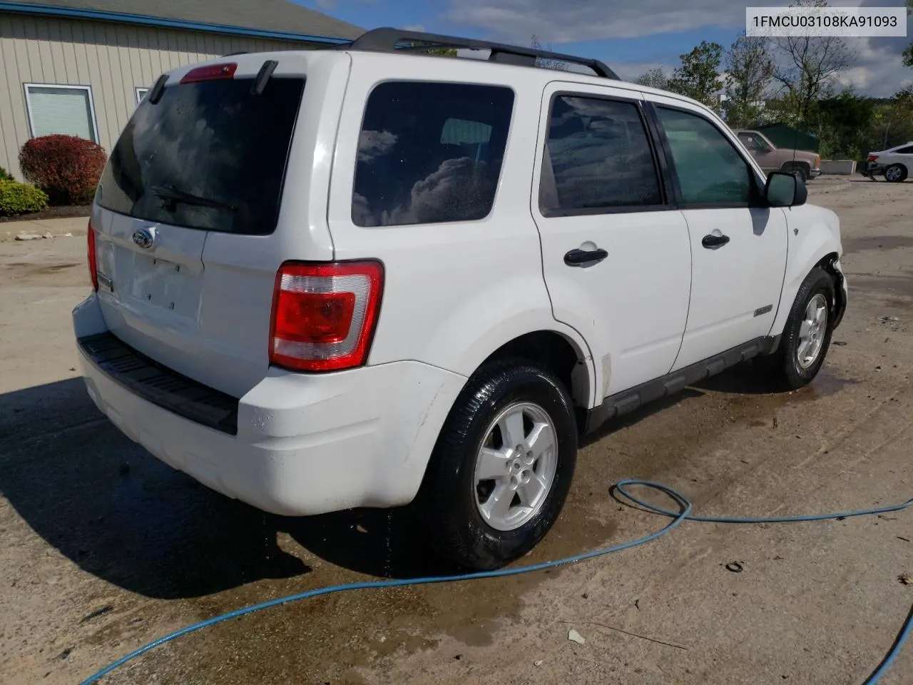 2008 Ford Escape Xlt VIN: 1FMCU03108KA91093 Lot: 73238194