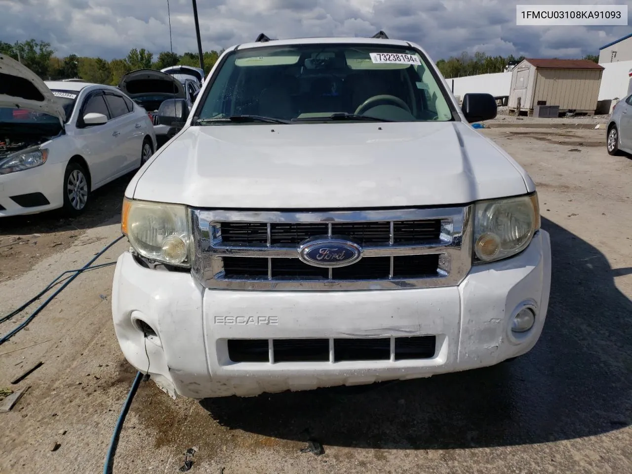 2008 Ford Escape Xlt VIN: 1FMCU03108KA91093 Lot: 73238194