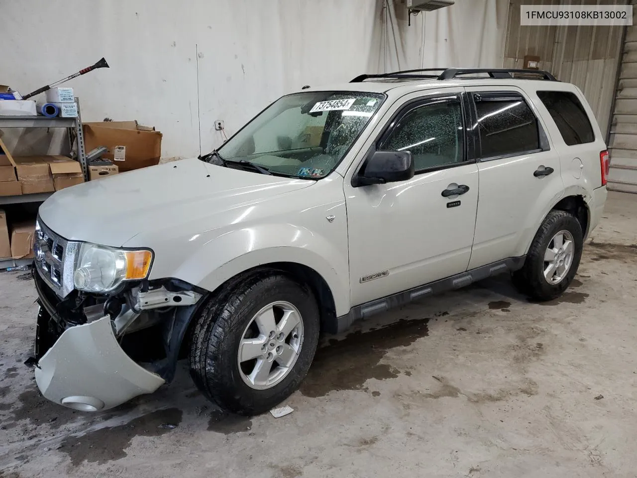 2008 Ford Escape Xlt VIN: 1FMCU93108KB13002 Lot: 73754854