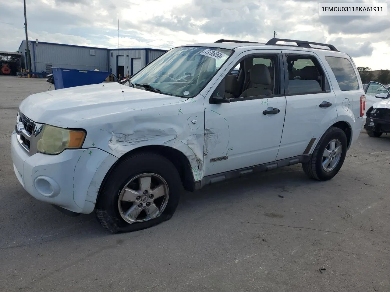 2008 Ford Escape Xlt VIN: 1FMCU03118KA61911 Lot: 73793654