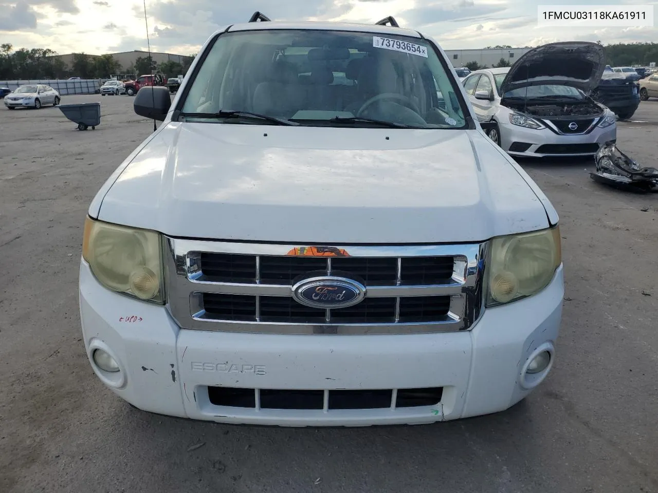 2008 Ford Escape Xlt VIN: 1FMCU03118KA61911 Lot: 73793654