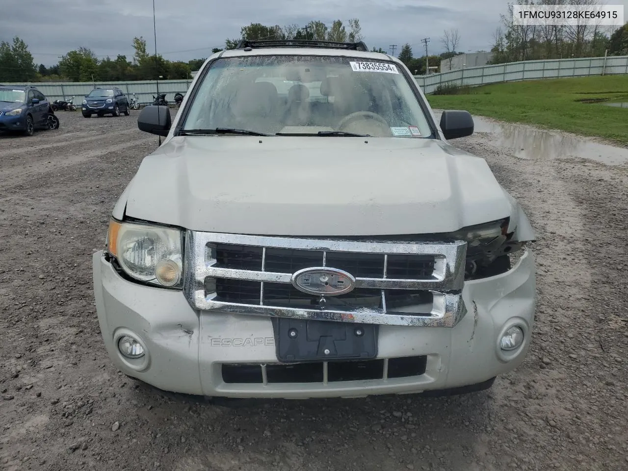 2008 Ford Escape Xlt VIN: 1FMCU93128KE64915 Lot: 73835554