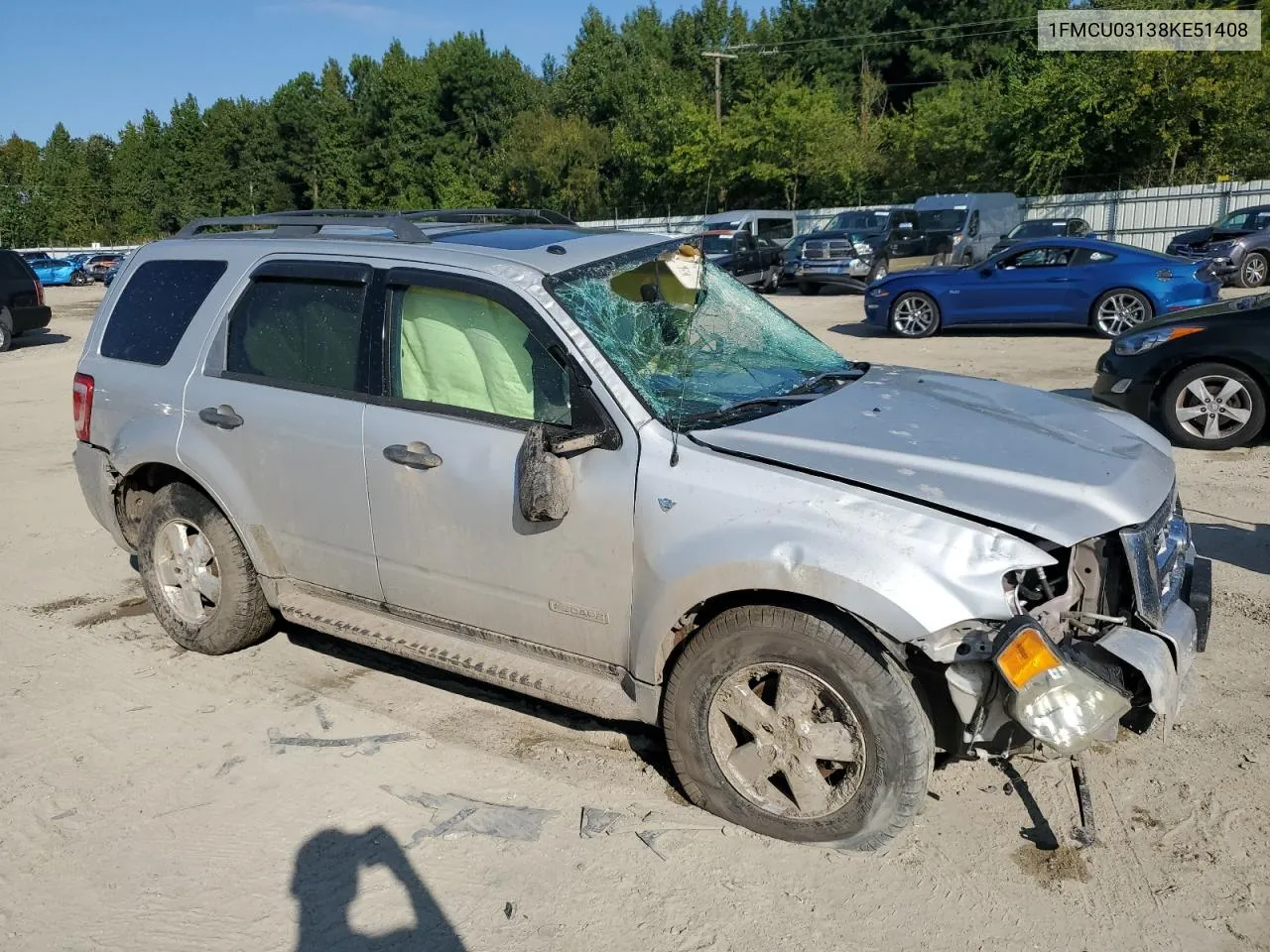 2008 Ford Escape Xlt VIN: 1FMCU03138KE51408 Lot: 74201804