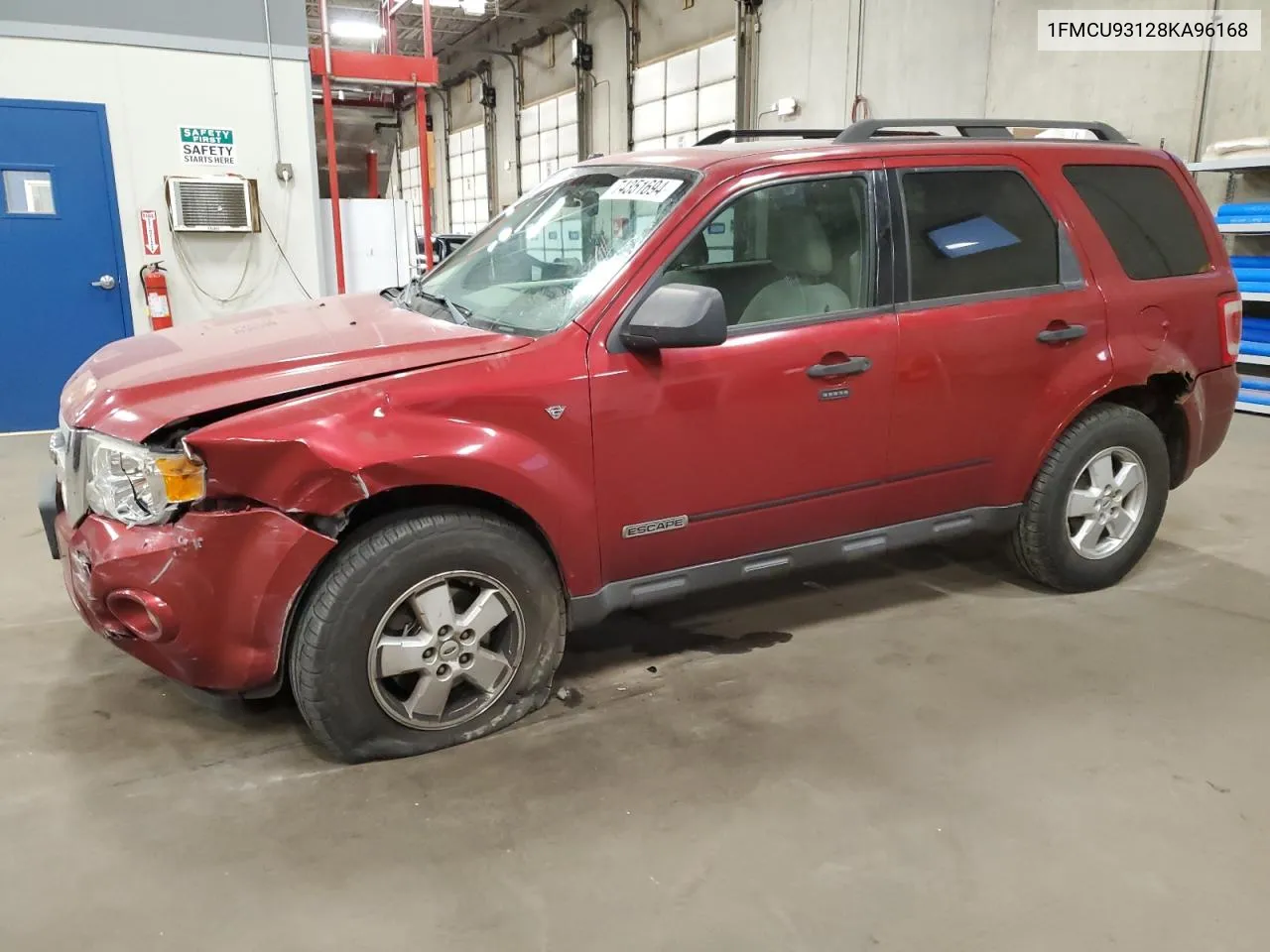 2008 Ford Escape Xlt VIN: 1FMCU93128KA96168 Lot: 74351694