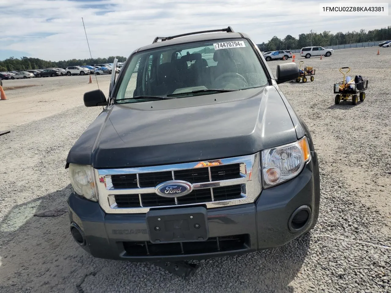 2008 Ford Escape Xls VIN: 1FMCU02Z88KA43381 Lot: 74470794