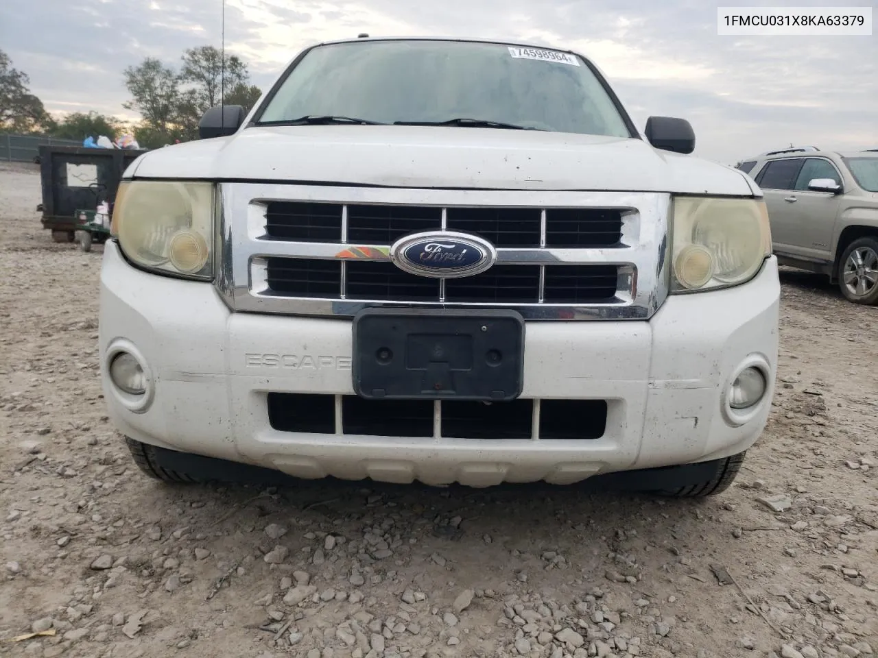 2008 Ford Escape Xlt VIN: 1FMCU031X8KA63379 Lot: 74598964