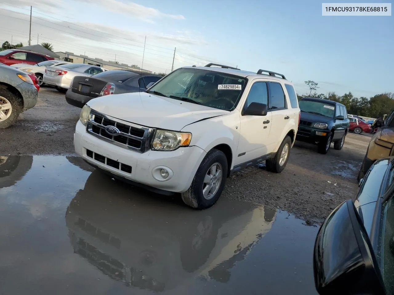 2008 Ford Escape Xlt VIN: 1FMCU93178KE68815 Lot: 74829854