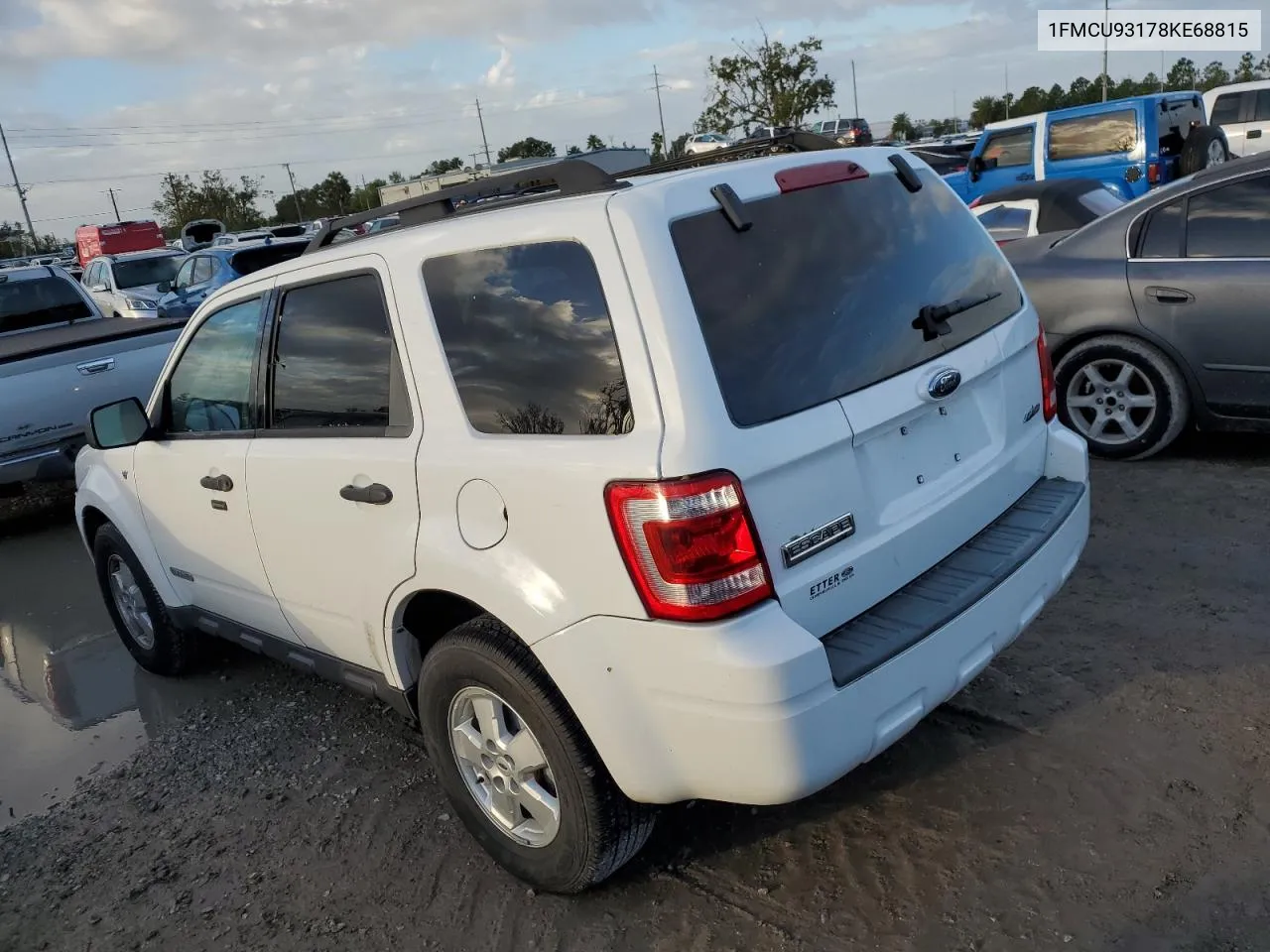 2008 Ford Escape Xlt VIN: 1FMCU93178KE68815 Lot: 74829854