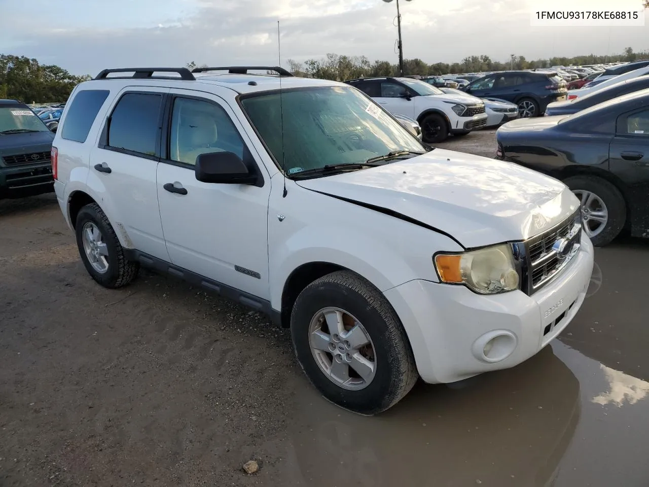 2008 Ford Escape Xlt VIN: 1FMCU93178KE68815 Lot: 74829854