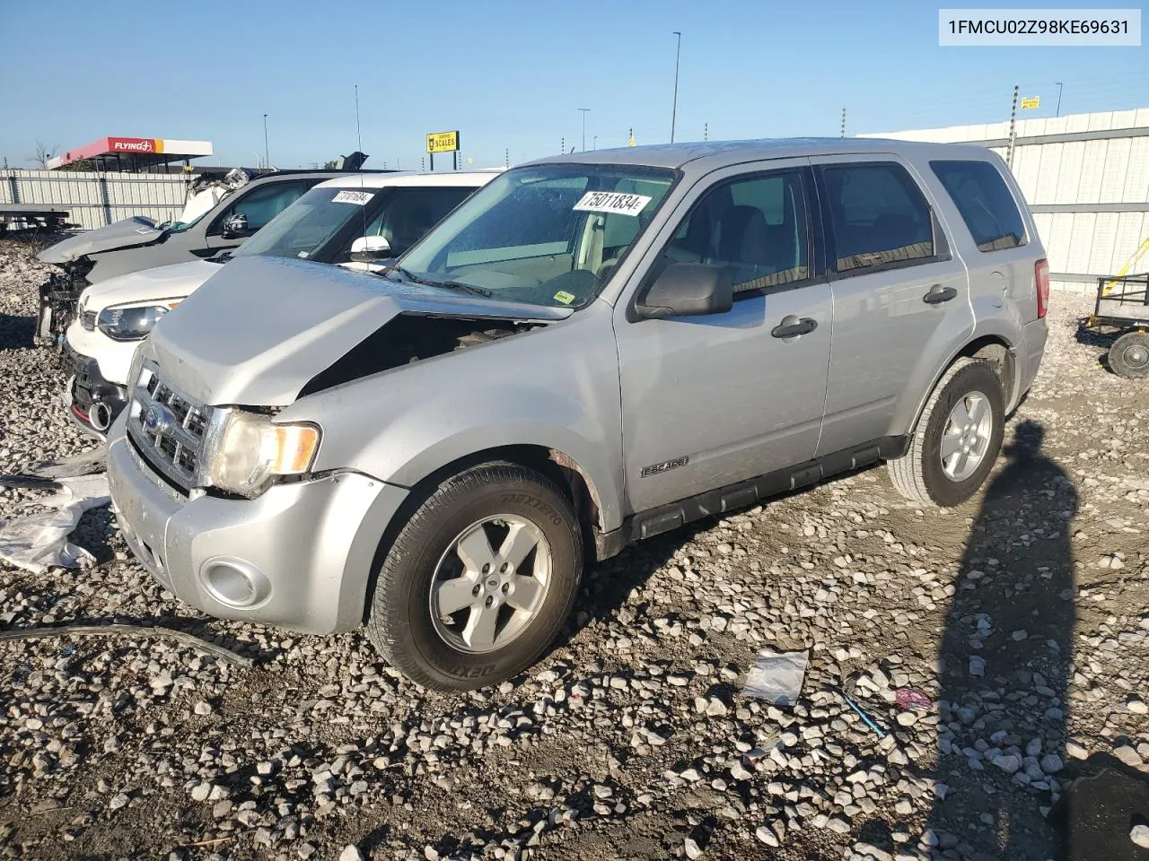 2008 Ford Escape Xls VIN: 1FMCU02Z98KE69631 Lot: 75011834