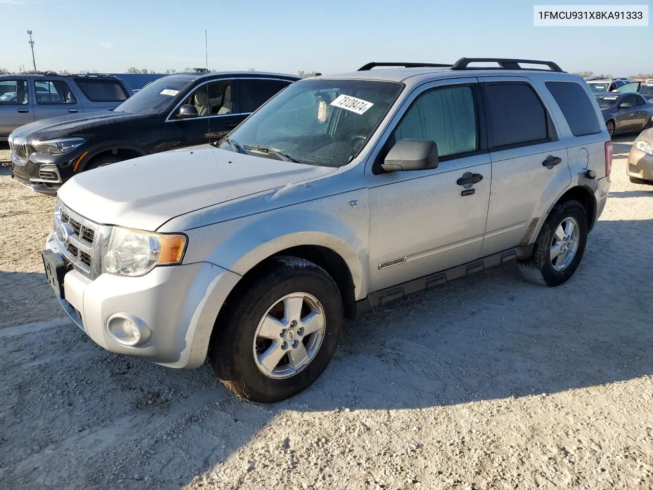 2008 Ford Escape Xlt VIN: 1FMCU931X8KA91333 Lot: 75128474