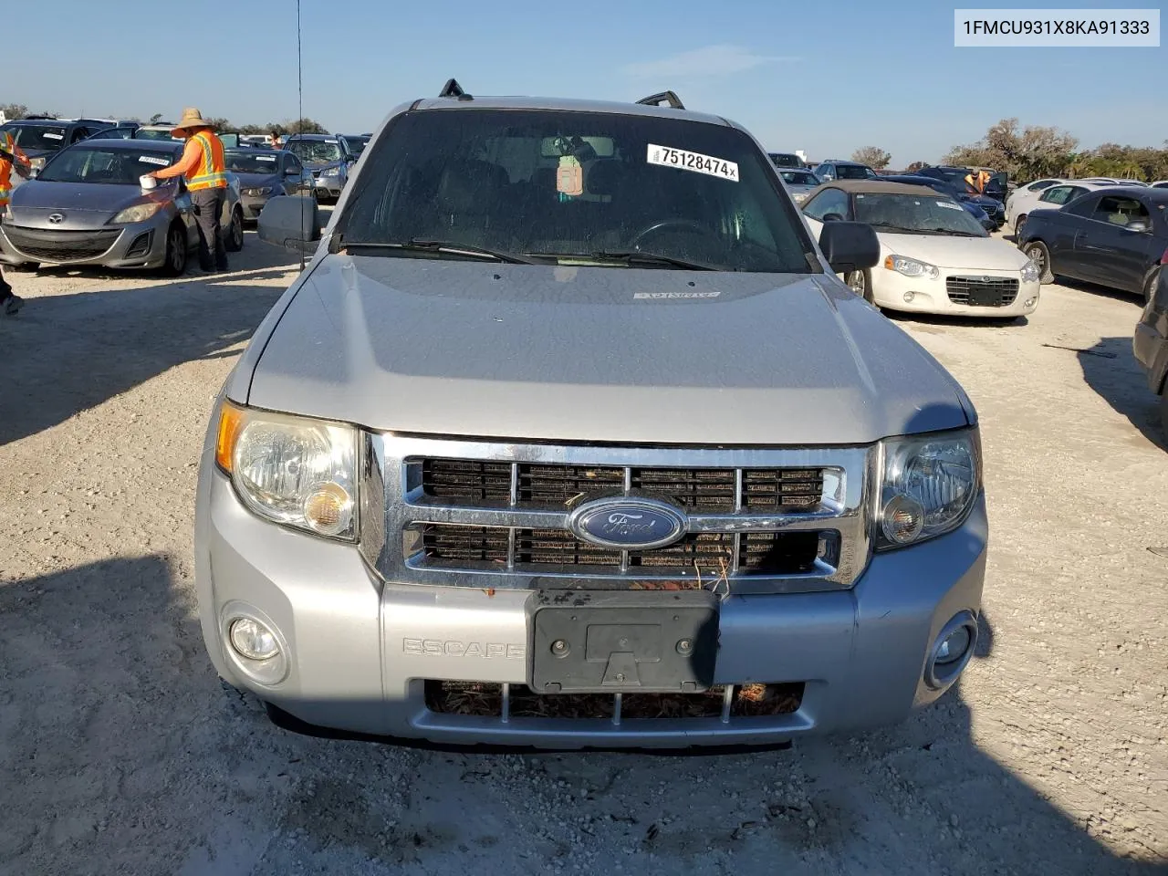 2008 Ford Escape Xlt VIN: 1FMCU931X8KA91333 Lot: 75128474