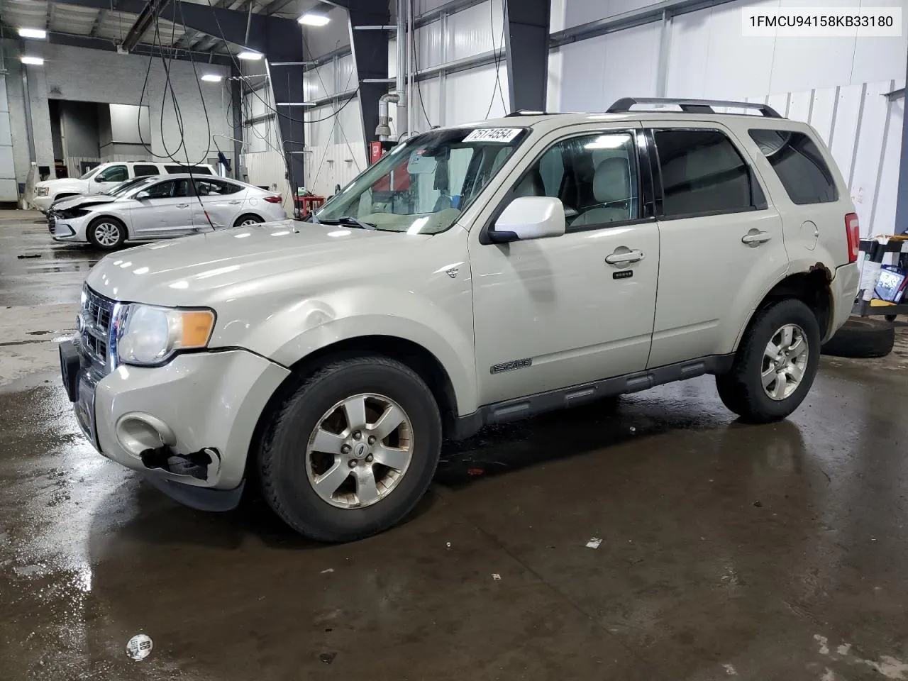 2008 Ford Escape Limited VIN: 1FMCU94158KB33180 Lot: 75174554