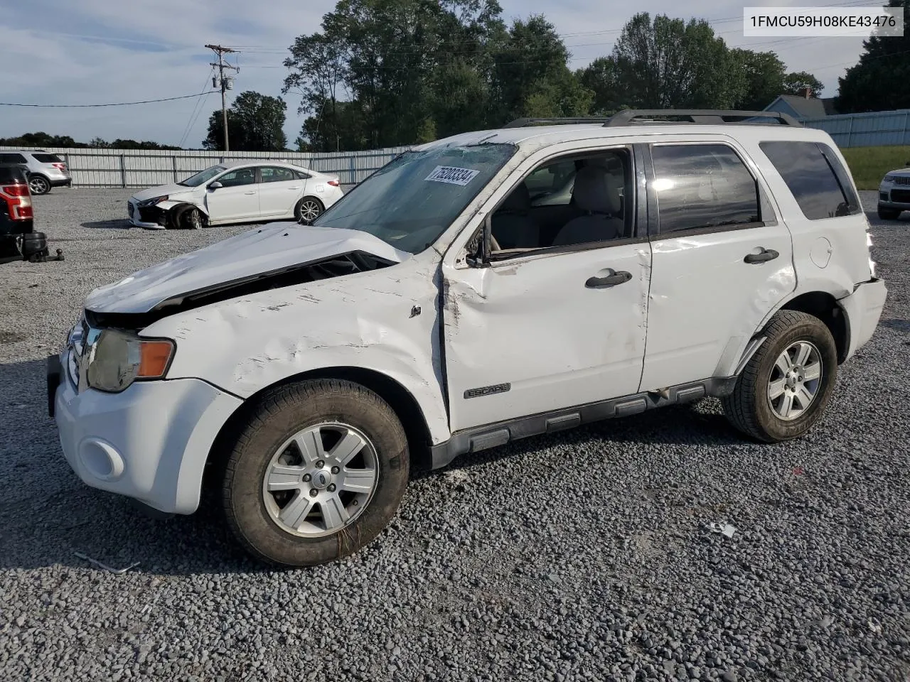 2008 Ford Escape Hev VIN: 1FMCU59H08KE43476 Lot: 75203334