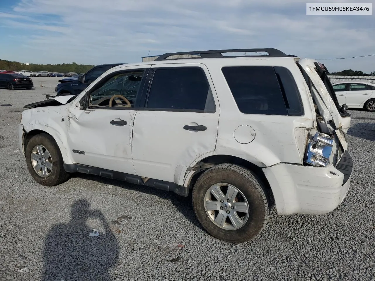 2008 Ford Escape Hev VIN: 1FMCU59H08KE43476 Lot: 75203334