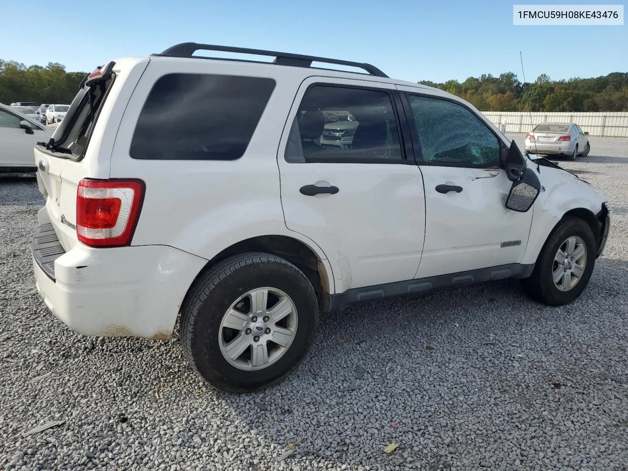 2008 Ford Escape Hev VIN: 1FMCU59H08KE43476 Lot: 75203334