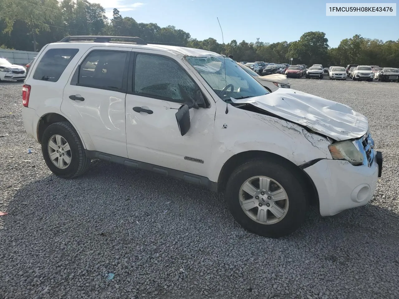 2008 Ford Escape Hev VIN: 1FMCU59H08KE43476 Lot: 75203334