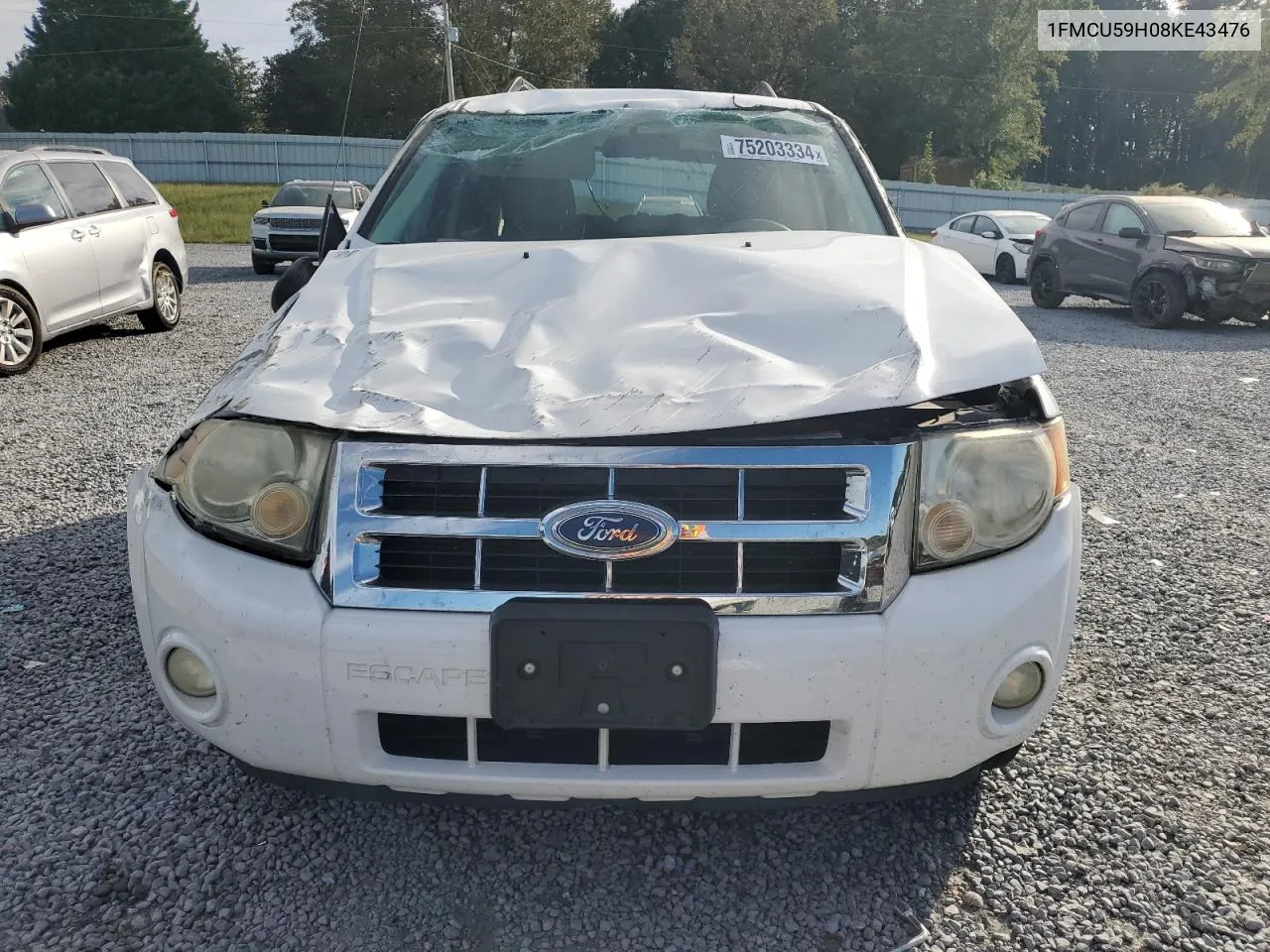 2008 Ford Escape Hev VIN: 1FMCU59H08KE43476 Lot: 75203334