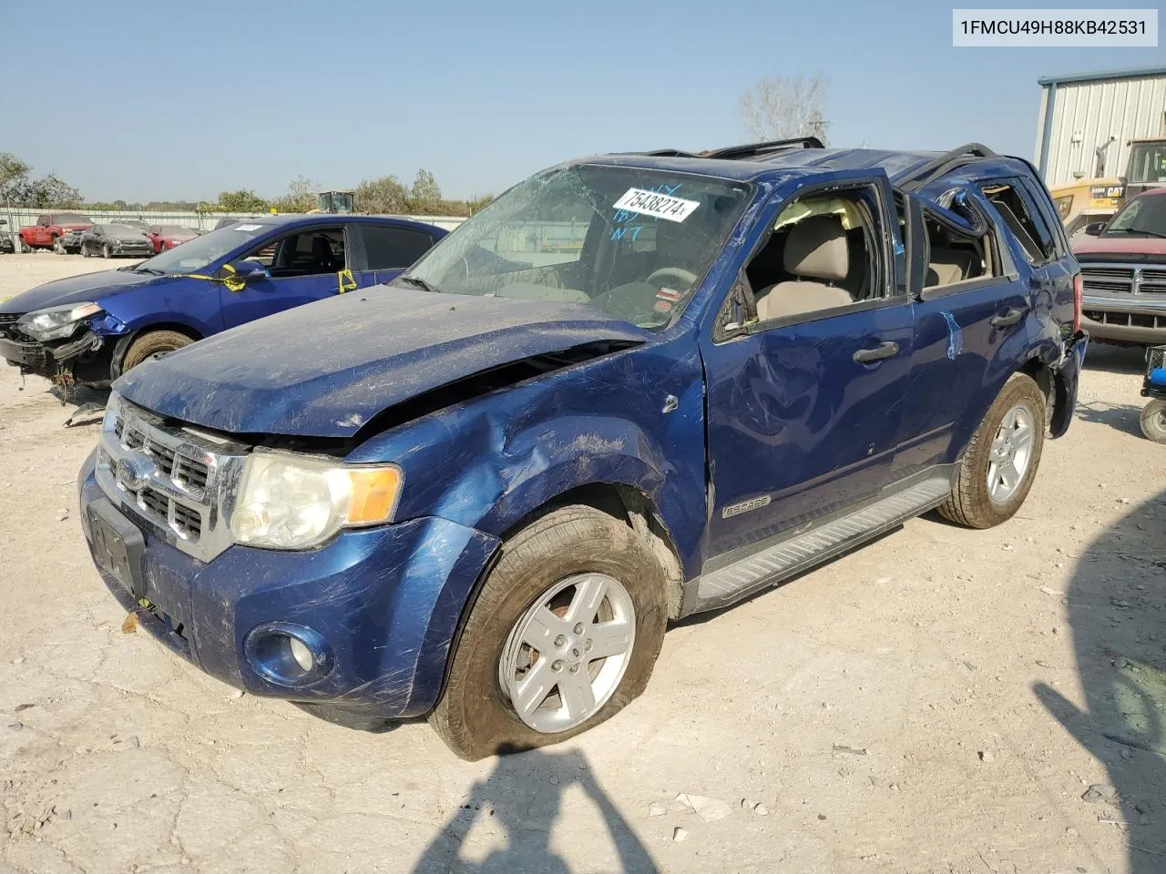 2008 Ford Escape Hev VIN: 1FMCU49H88KB42531 Lot: 75438274