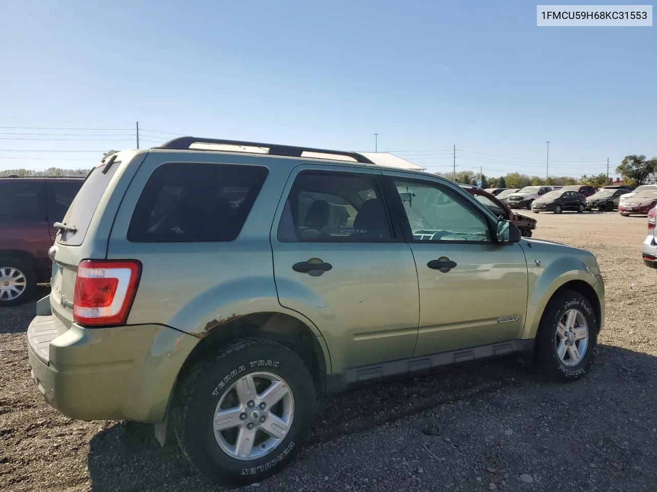 2008 Ford Escape Hev VIN: 1FMCU59H68KC31553 Lot: 75764254