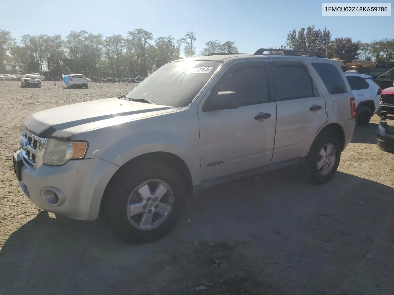 2008 Ford Escape Xls VIN: 1FMCU02Z48KA59786 Lot: 76072164