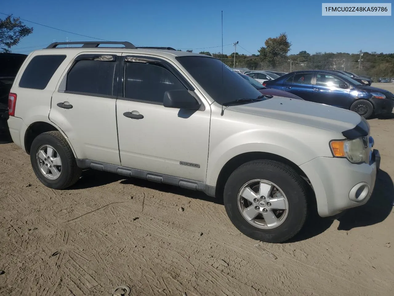 2008 Ford Escape Xls VIN: 1FMCU02Z48KA59786 Lot: 76072164