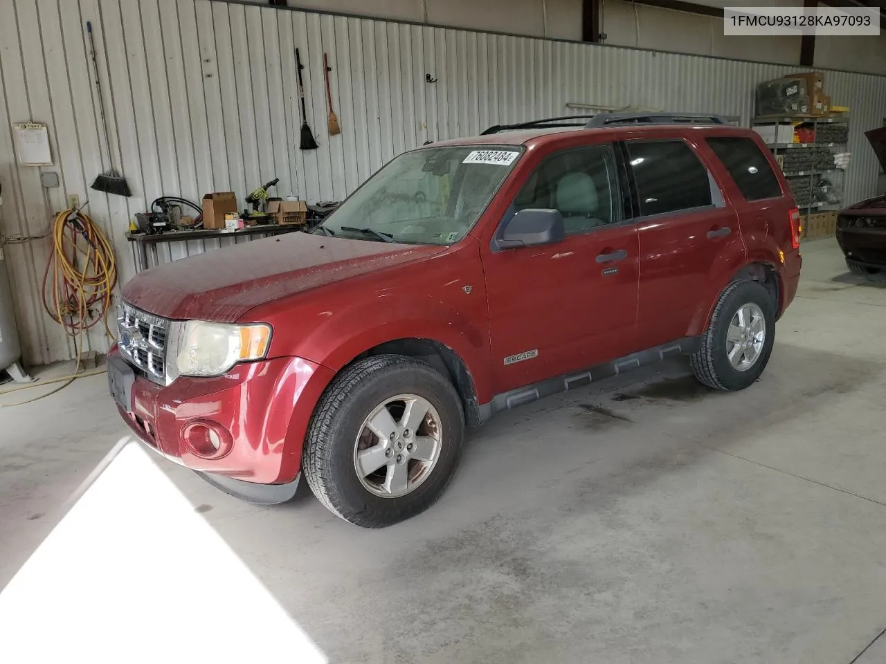 2008 Ford Escape Xlt VIN: 1FMCU93128KA97093 Lot: 76082484