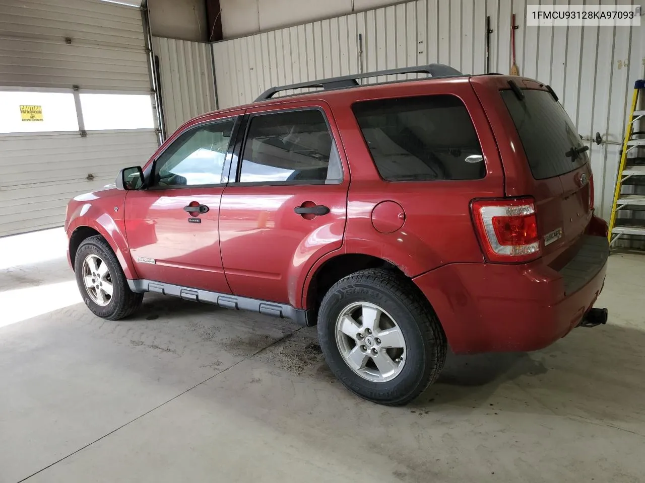 2008 Ford Escape Xlt VIN: 1FMCU93128KA97093 Lot: 76082484