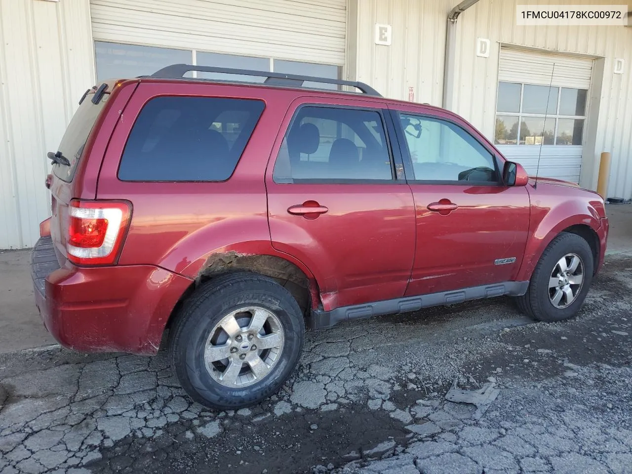 2008 Ford Escape Limited VIN: 1FMCU04178KC00972 Lot: 76619954