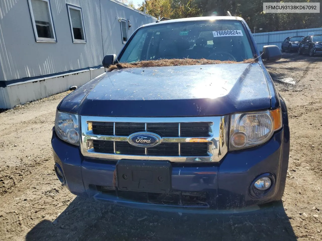 2008 Ford Escape Xlt VIN: 1FMCU93138KD67092 Lot: 76660824