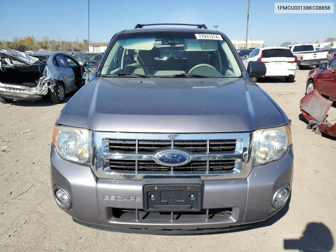 2008 Ford Escape Xlt VIN: 1FMCU03138KC08858 Lot: 77031274