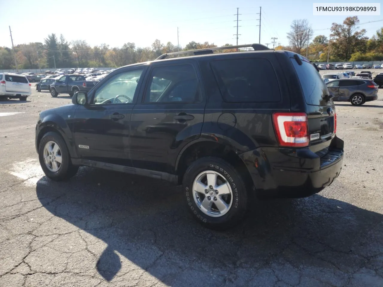 2008 Ford Escape Xlt VIN: 1FMCU93198KD98993 Lot: 77175474