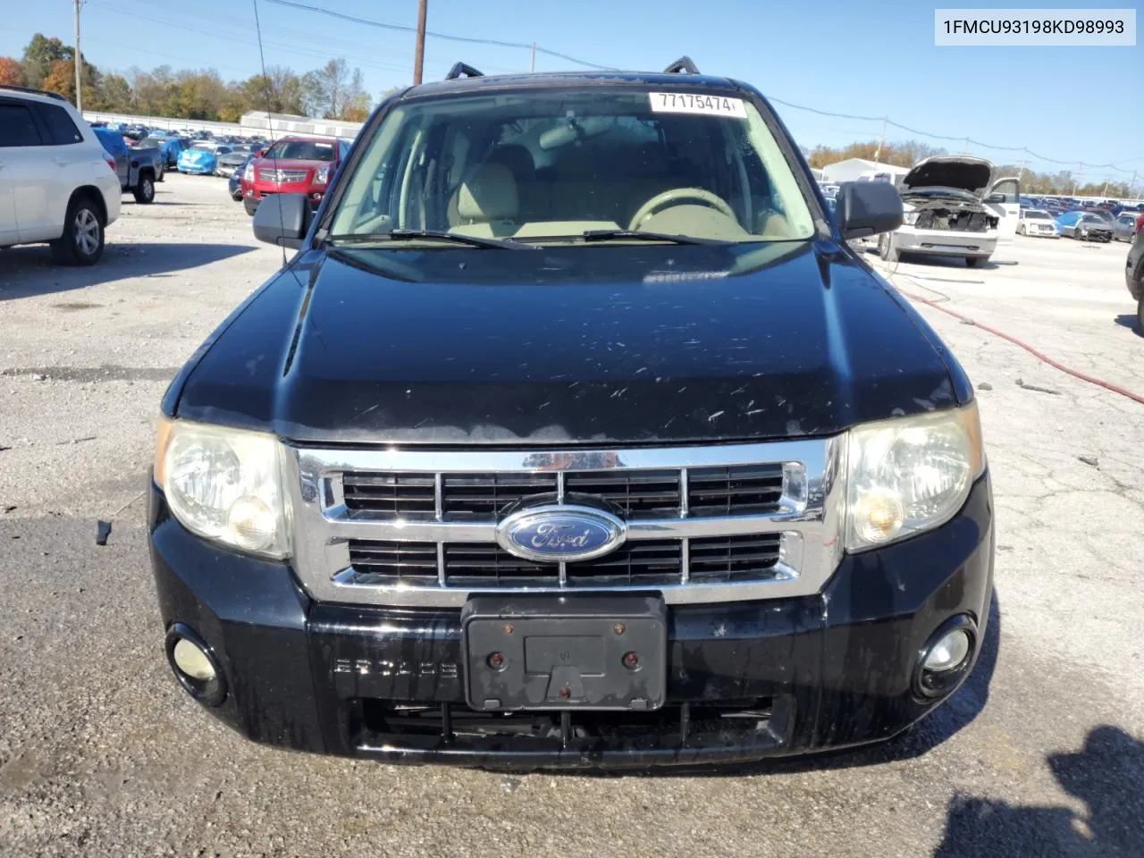 2008 Ford Escape Xlt VIN: 1FMCU93198KD98993 Lot: 77175474