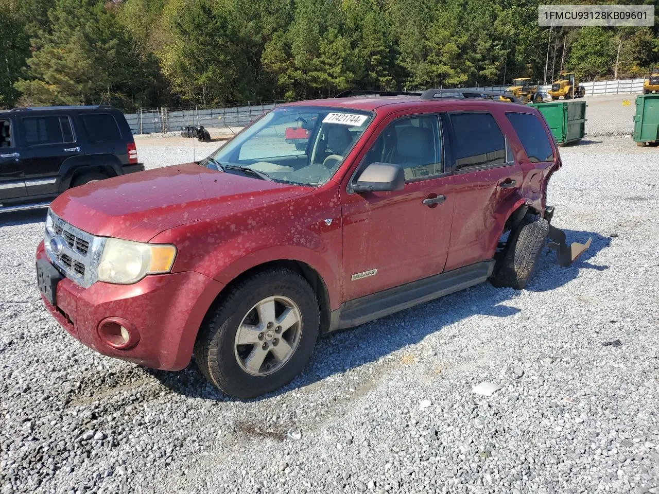 2008 Ford Escape Xlt VIN: 1FMCU93128KB09601 Lot: 77421744