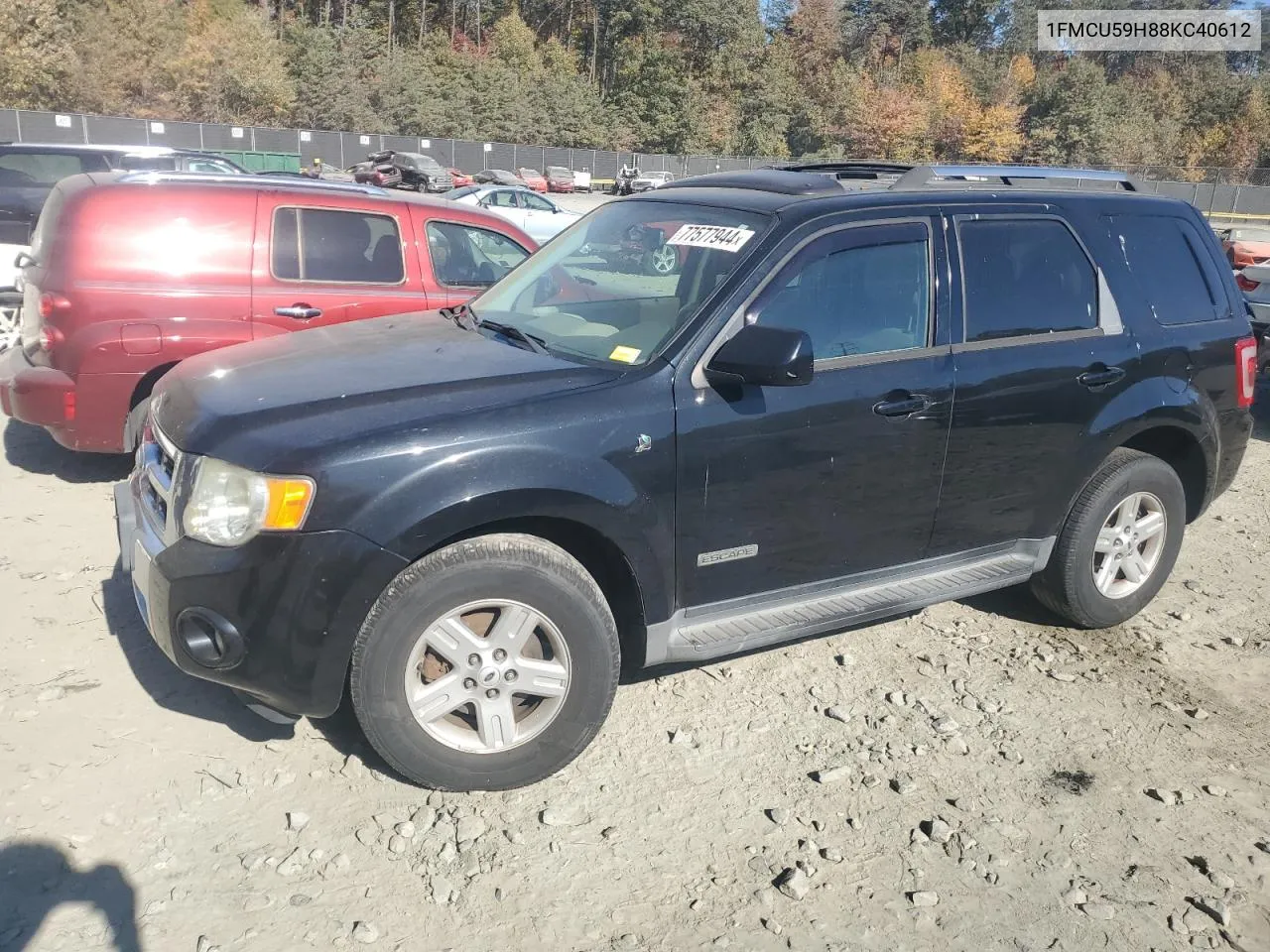 2008 Ford Escape Hev VIN: 1FMCU59H88KC40612 Lot: 77577944