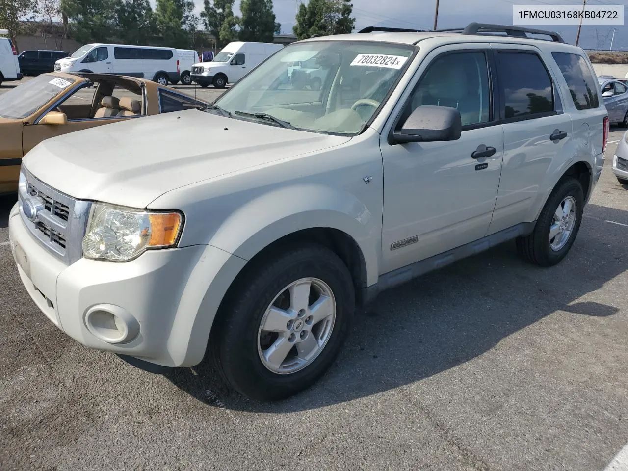 2008 Ford Escape Xlt VIN: 1FMCU03168KB04722 Lot: 78032824