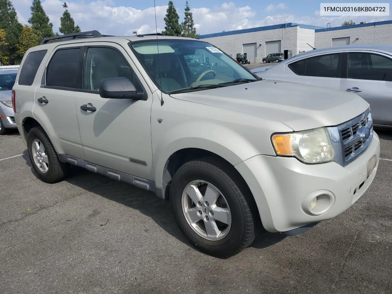 2008 Ford Escape Xlt VIN: 1FMCU03168KB04722 Lot: 78032824