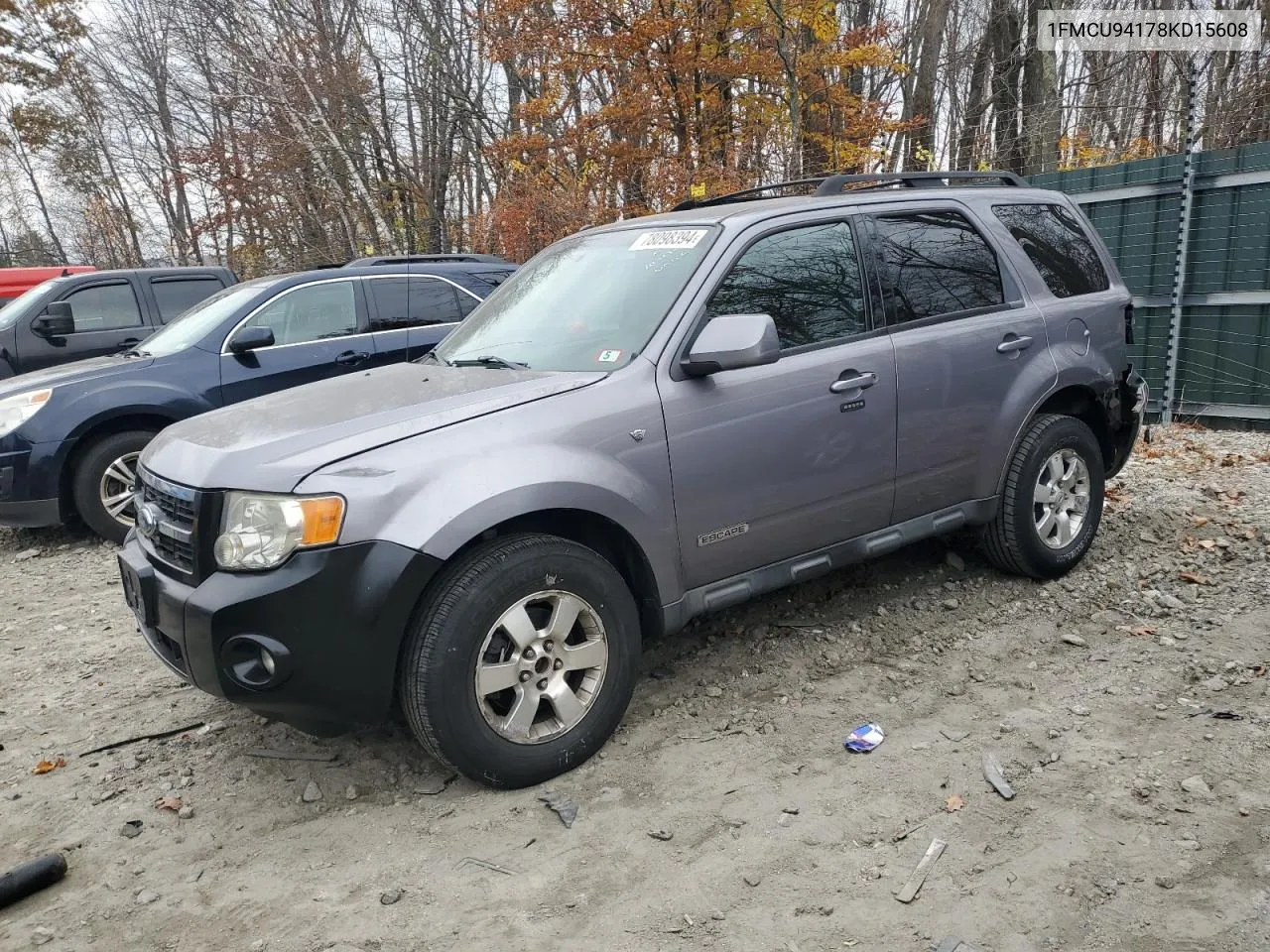 2008 Ford Escape Limited VIN: 1FMCU94178KD15608 Lot: 78098394