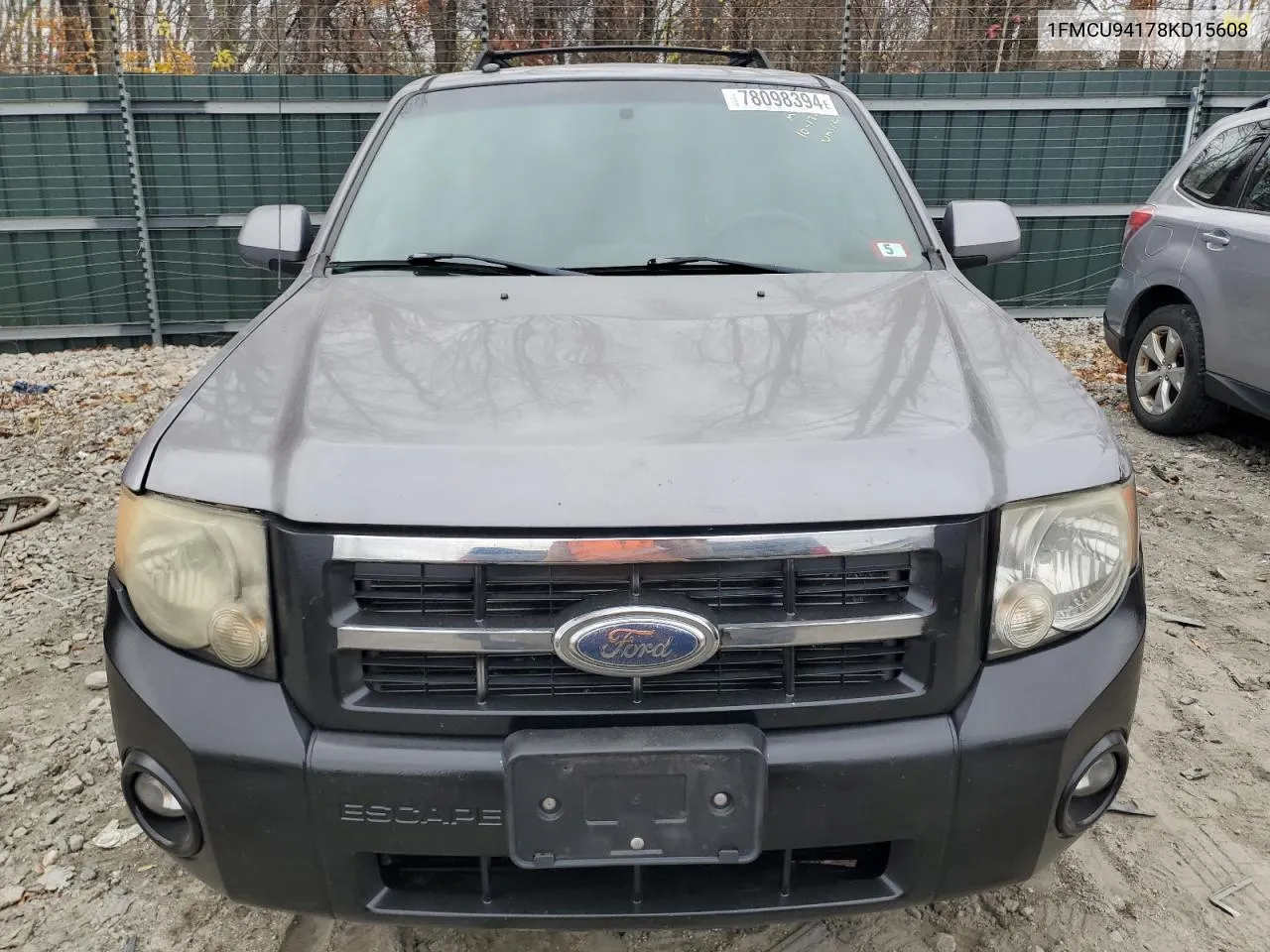 2008 Ford Escape Limited VIN: 1FMCU94178KD15608 Lot: 78098394