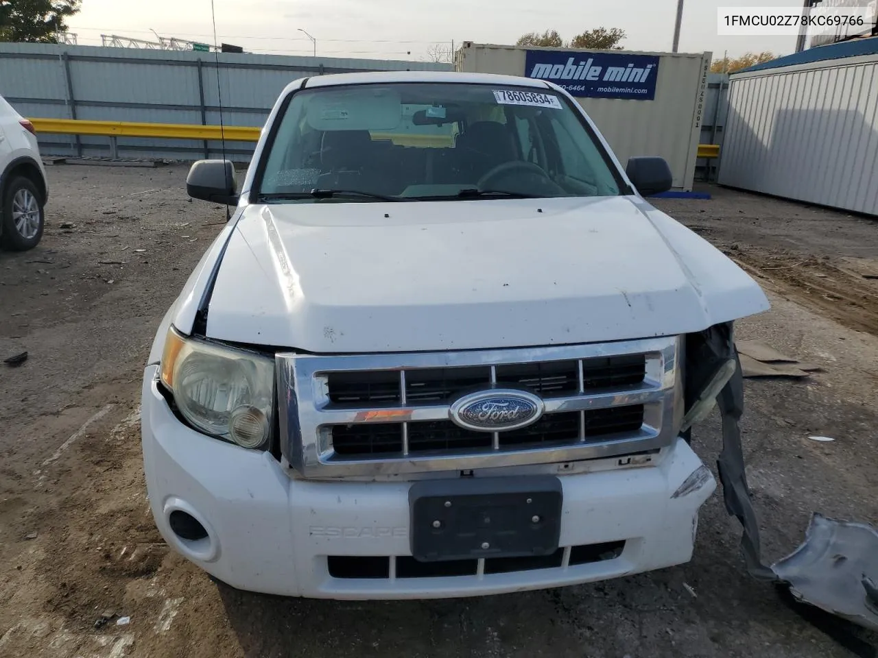 2008 Ford Escape Xls VIN: 1FMCU02Z78KC69766 Lot: 78605834