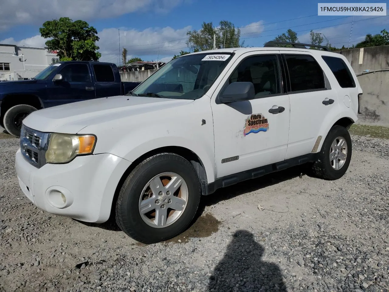 2008 Ford Escape Hev VIN: 1FMCU59HX8KA25426 Lot: 79054564