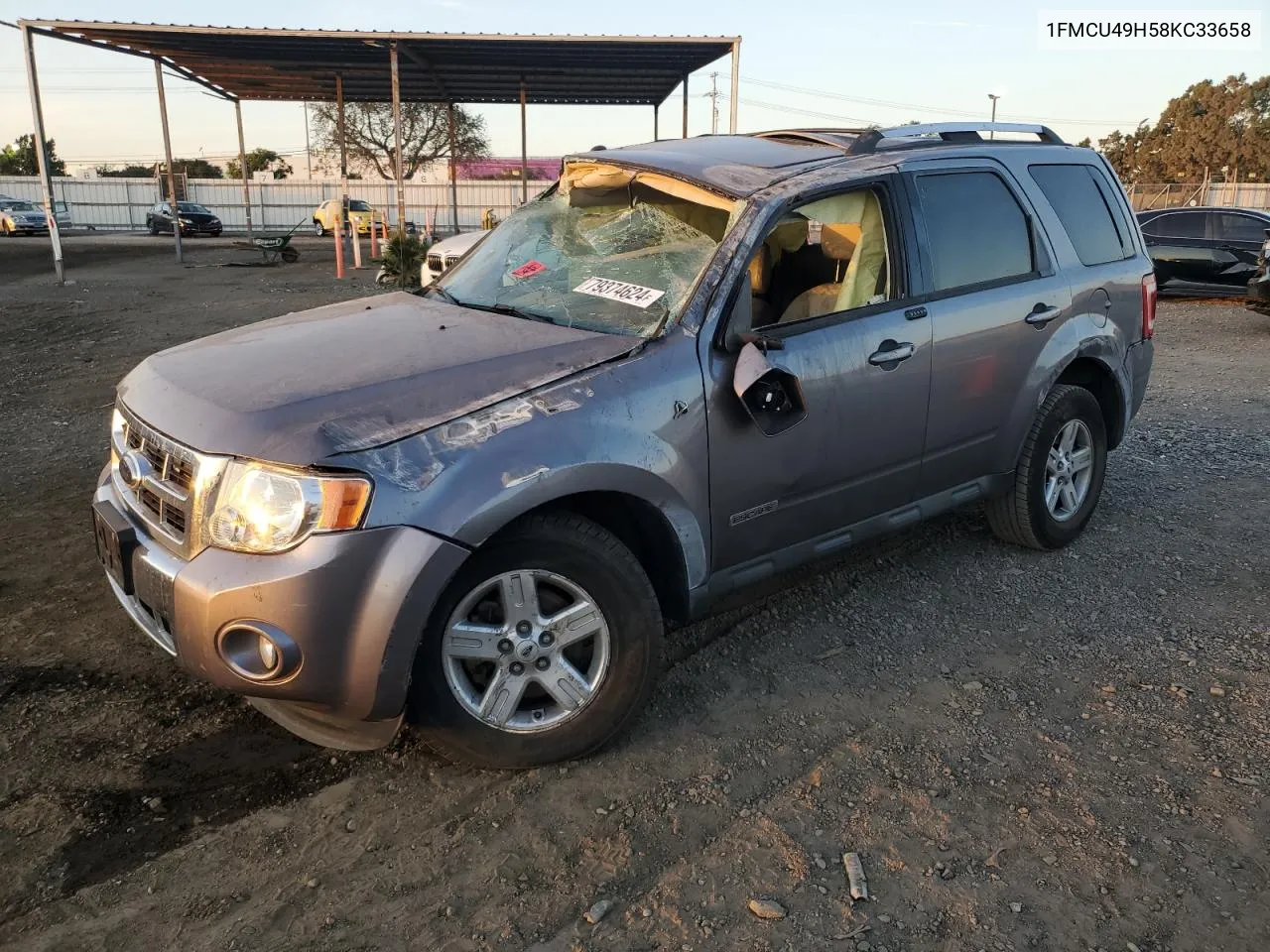 2008 Ford Escape Hev VIN: 1FMCU49H58KC33658 Lot: 79374624