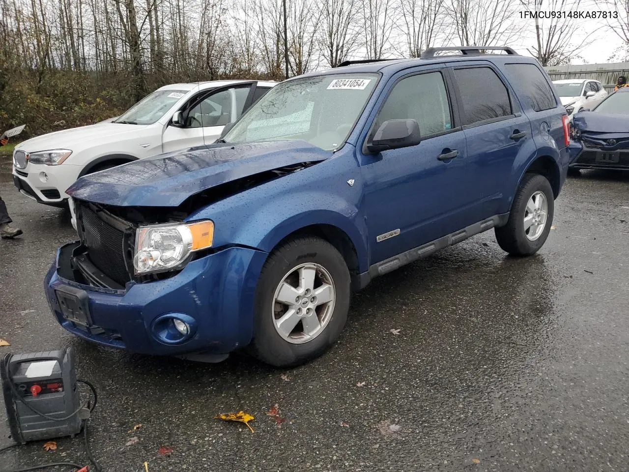 2008 Ford Escape Xlt VIN: 1FMCU93148KA87813 Lot: 80341054