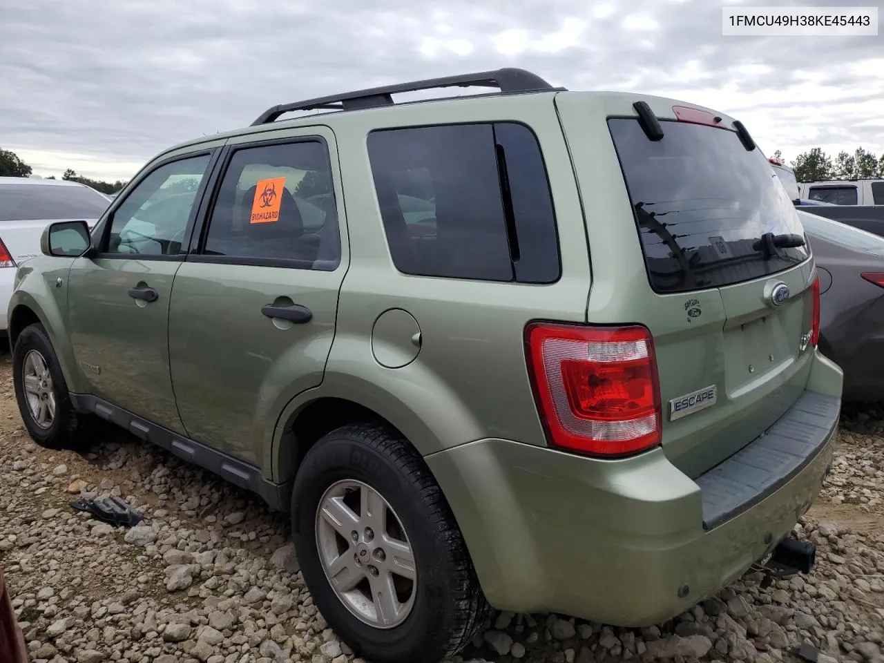 2008 Ford Escape Hev VIN: 1FMCU49H38KE45443 Lot: 80616334