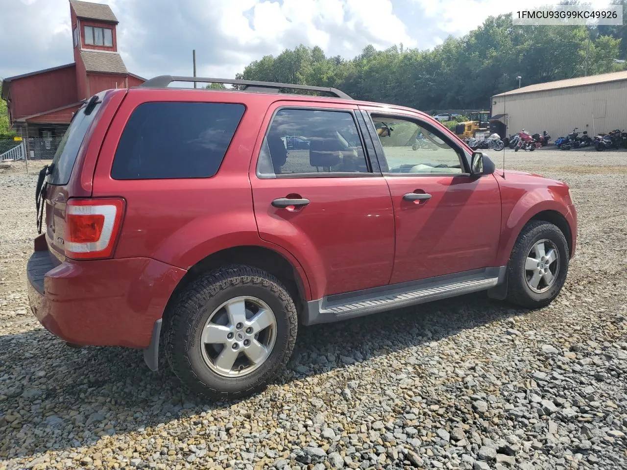 2009 Ford Escape Xlt VIN: 1FMCU93G99KC49926 Lot: 66842094