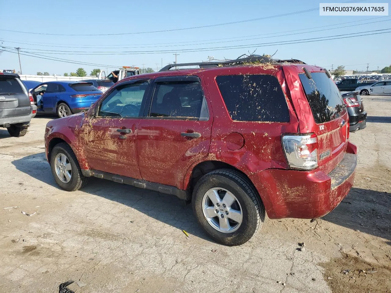 2009 Ford Escape Xlt VIN: 1FMCU03769KA17635 Lot: 74064894