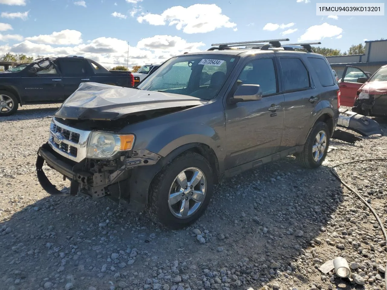 2009 Ford Escape Limited VIN: 1FMCU94G39KD13201 Lot: 75735434