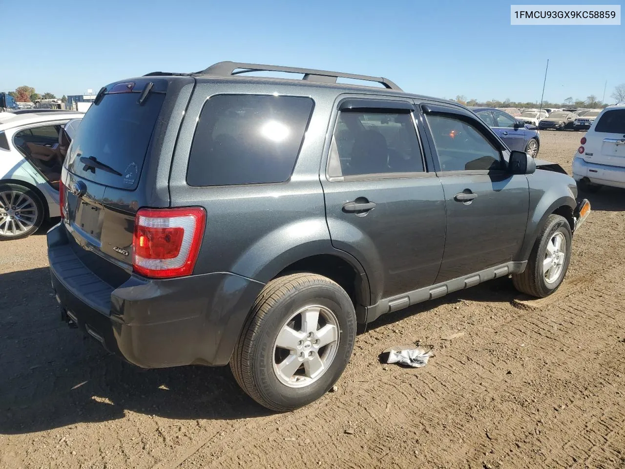 2009 Ford Escape Xlt VIN: 1FMCU93GX9KC58859 Lot: 76187134