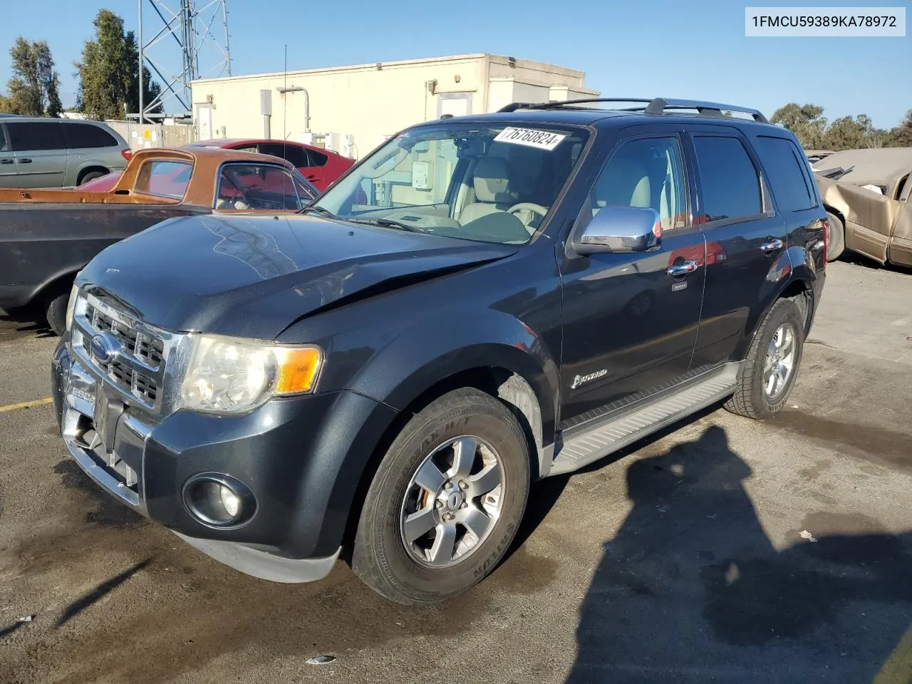 2009 Ford Escape Hybrid VIN: 1FMCU59389KA78972 Lot: 76760824