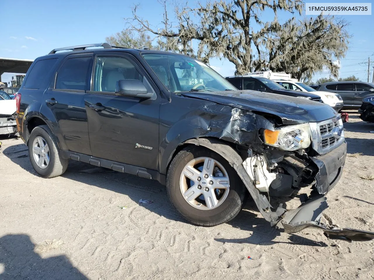 2009 Ford Escape Hybrid VIN: 1FMCU59359KA45735 Lot: 77651374